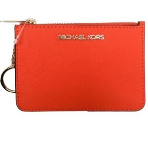New Michael Kors Small Leather Wristlet